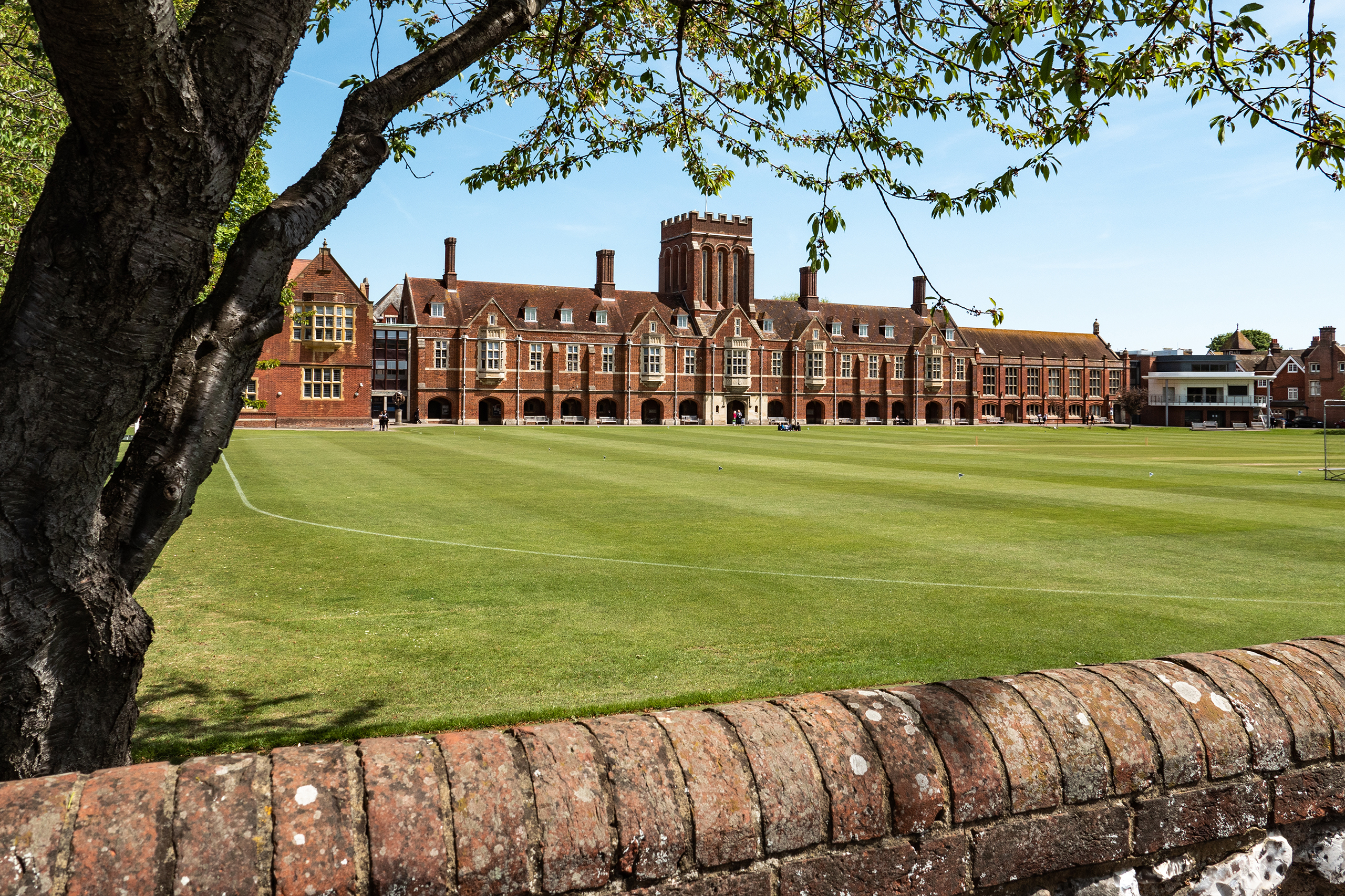 The main building of Eastbourne College, an independent school in the south coast seaside town of Eastbourne.